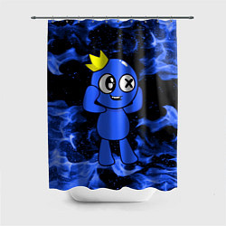 Шторка для ванной Роблокс: Синий огонь
