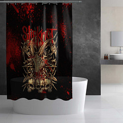 Шторка для душа Slipknot red black, цвет: 3D-принт — фото 2
