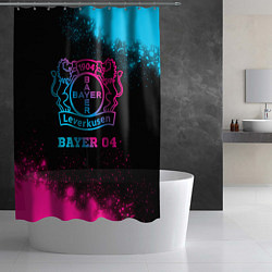 Шторка для душа Bayer 04 - neon gradient, цвет: 3D-принт — фото 2