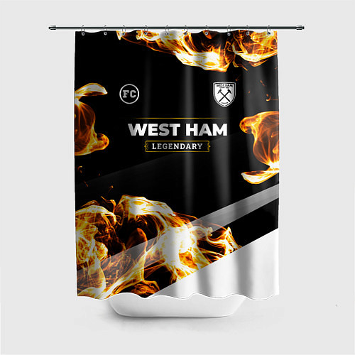 Шторка для ванной West Ham legendary sport fire / 3D-принт – фото 1