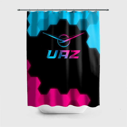Шторка для ванной UAZ - neon gradient / 3D-принт – фото 1
