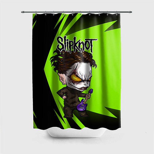 Шторка для ванной Slipknot green / 3D-принт – фото 1