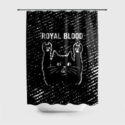 Шторка для ванной Группа Royal Blood и рок кот