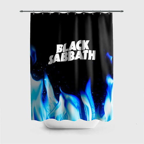 Шторка для ванной Black Sabbath blue fire / 3D-принт – фото 1