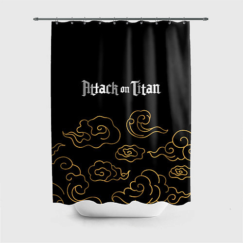 Шторка для ванной Attack on Titan anime clouds / 3D-принт – фото 1