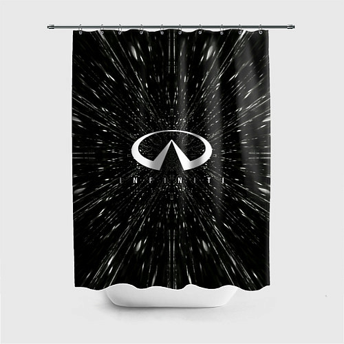 Шторка для ванной Эмблема Инфинити, автомобильная тема / 3D-принт – фото 1