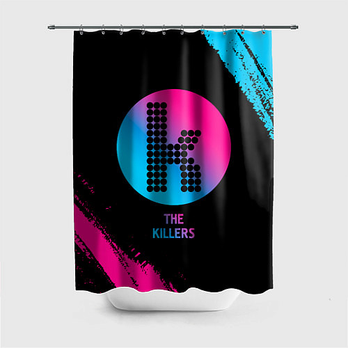 Шторка для ванной The Killers - neon gradient / 3D-принт – фото 1