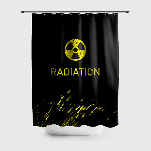 Шторка для ванной Radiation - радиационная опасность / 3D-принт – фото 1