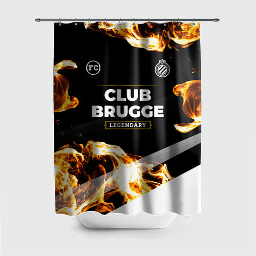 Шторка для ванной Club Brugge legendary sport fire / 3D-принт – фото 1