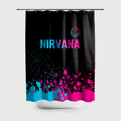 Шторка для ванной Nirvana - neon gradient: символ сверху