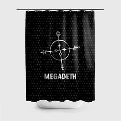 Шторка для ванной Megadeth glitch на темном фоне