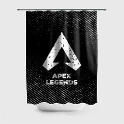 Шторка для душа Apex Legends с потертостями на темном фоне, цвет: 3D-принт