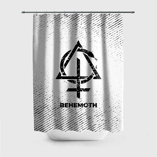 Шторка для ванной Behemoth с потертостями на светлом фоне / 3D-принт – фото 1