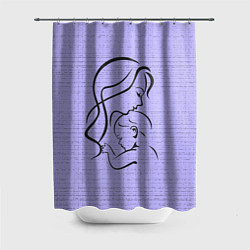 Шторка для ванной Мама с ребёнком