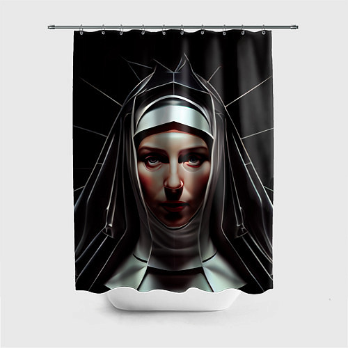 Шторка для ванной Нейросеть: монахиня / 3D-принт – фото 1