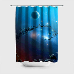 Шторка для душа Бесконечное космическое пространство - Nasa, цвет: 3D-принт