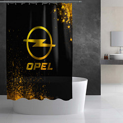 Шторка для душа Opel - gold gradient, цвет: 3D-принт — фото 2