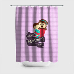 Шторка для ванной Happy Mothers Day - картинка