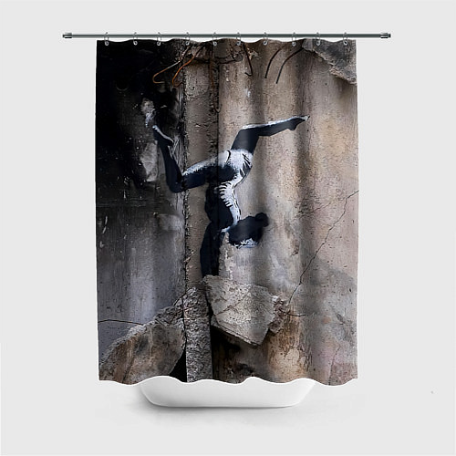 Шторка для ванной Бэнкси Гимнастка / 3D-принт – фото 1
