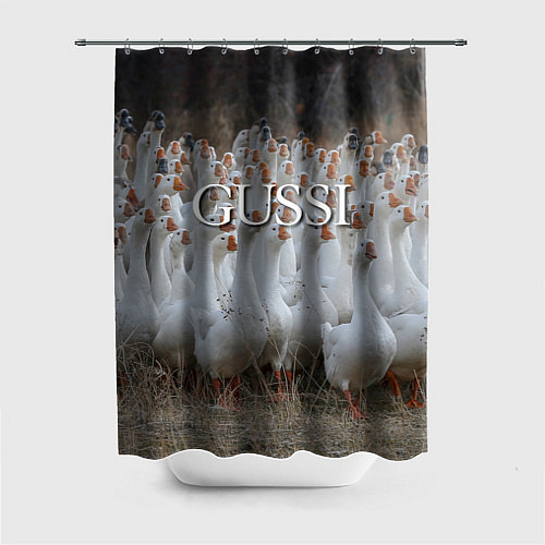 Шторка для ванной Стая гусей - Gussi / 3D-принт – фото 1