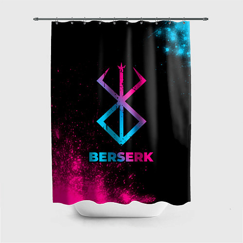 Шторка для ванной Berserk - neon gradient / 3D-принт – фото 1