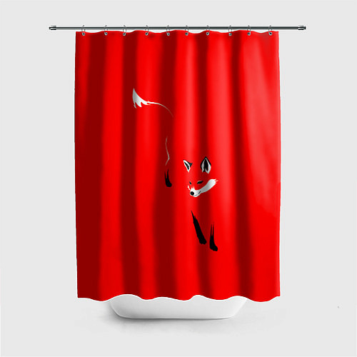 Шторка для ванной Красная лиса / 3D-принт – фото 1