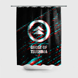 Шторка для душа Ghost of Tsushima в стиле glitch и баги графики на, цвет: 3D-принт