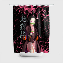 Шторка для душа Незуко Камадо - сестра Танджиро, цвет: 3D-принт