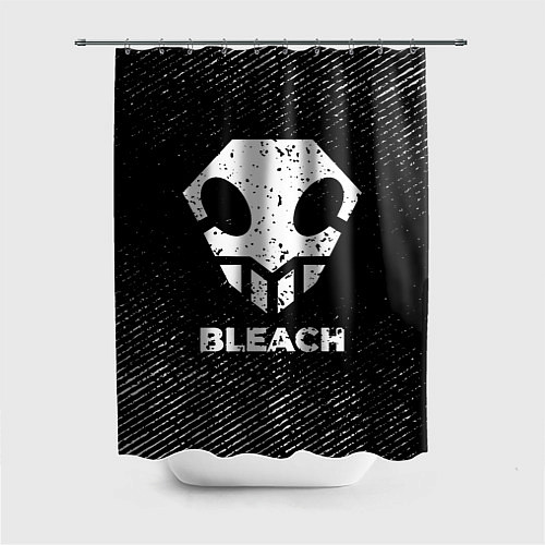 Шторка для ванной Bleach с потертостями на темном фоне / 3D-принт – фото 1