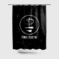 Шторка для ванной Pink Floyd glitch на темном фоне