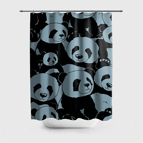 Шторка для ванной Panda summer song / 3D-принт – фото 1