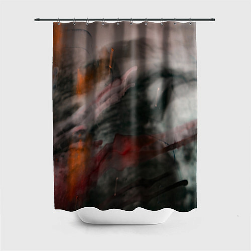 Шторка для ванной Темнота, тени и краски / 3D-принт – фото 1