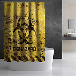 Шторка для душа Danger biohazard, цвет: 3D-принт — фото 2