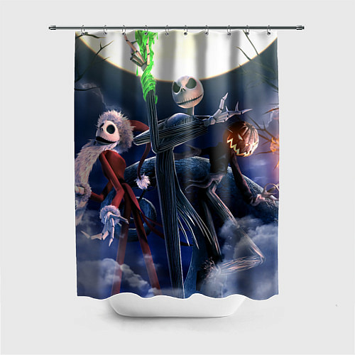 Шторка для ванной Кошмар перед Рождеством - санта / 3D-принт – фото 1