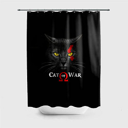 Шторка для ванной Cat of war collab