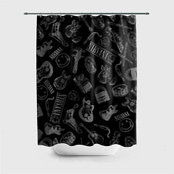 Шторка для ванной Nirvana crash guitar black