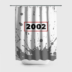Шторка для душа 2002 - в красной рамке на светлом, цвет: 3D-принт