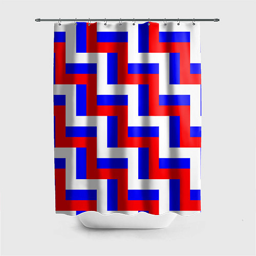 Шторка для ванной Плетение триколор / 3D-принт – фото 1