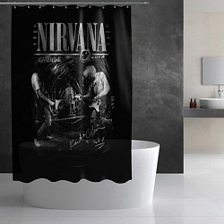 Шторка для душа Nirvana music, цвет: 3D-принт — фото 2
