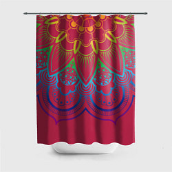 Шторка для душа Viva magenta mandala, цвет: 3D-принт