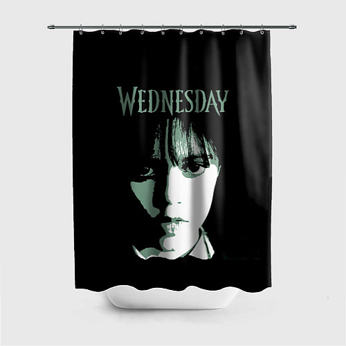 Шторка для ванной Уэнздэй Аддамс / 3D-принт – фото 1