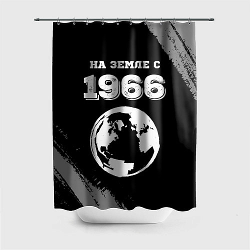 Шторка для ванной На Земле с 1966: краска на темном / 3D-принт – фото 1