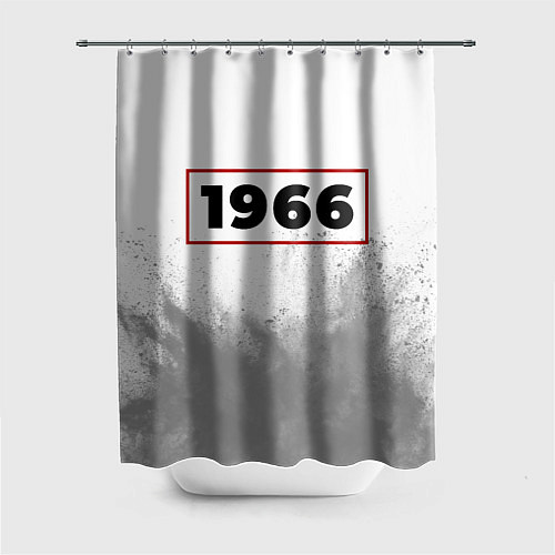 Шторка для ванной 1966 - в красной рамке на светлом / 3D-принт – фото 1