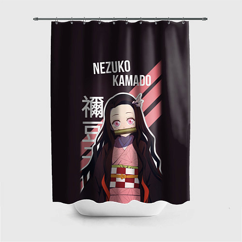 Шторка для ванной Клинок, рассекающий демонов - персонаж Незуко Кама / 3D-принт – фото 1