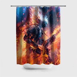 Шторка для душа Призрачный гитарист, цвет: 3D-принт