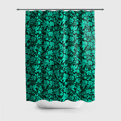 Шторка для ванной Colorful floral pattern / 3D-принт – фото 1