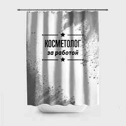 Шторка для душа Косметолог за работой - на светлом фоне, цвет: 3D-принт
