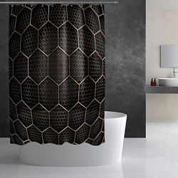 Шторка для душа Metalic carbon, цвет: 3D-принт — фото 2