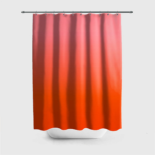 Шторка для ванной Оранжево-розовый градиент / 3D-принт – фото 1