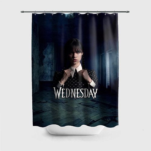 Шторка для ванной Wednesday dark / 3D-принт – фото 1
